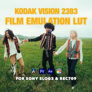 Kodak 2383 Film LUT: Sony Slog3 & Rec709 Color Grading (Digital Download)