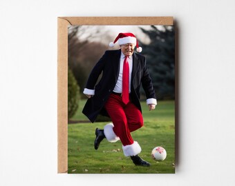 Donald Trump does sport Christmas, Christmas card for Friend, Baseball card, Football Christmas card, Pack of 10, Pack of 20, Pack of 50