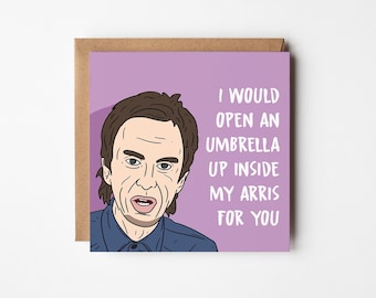 Peep Show, Funny Valentine Card, Humorous Anniversary Card, Valentines card, Funny Valentines Card, for Her, for Him, Super Hans, Moreish