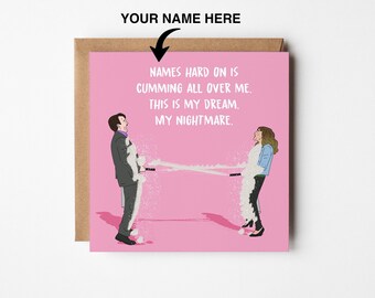 Peep Show, Funny Valentine Card, Humorous Anniversary Card, Valentines card, Funny Valentines Card, for Her, for Him, Mark Corrigan, Dobby