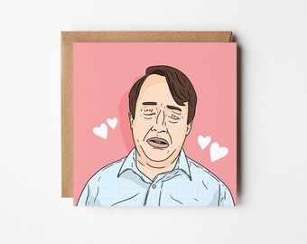 Peep Show, Funny Valentine Card, Anniversary Card, Valentines card, Funny Valentines Card, for Her, for Him, Mark Corrigan, Super Hans