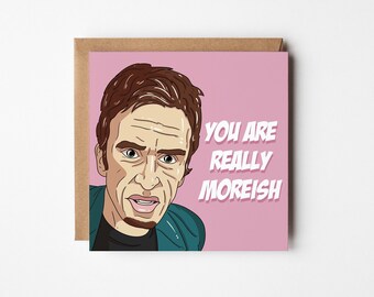 Peep Show, Funny Valentine Card, Humorous Anniversary Card, Moreish, Valentines card, Funny Valentines Card, for Her, for Him, Super Hans