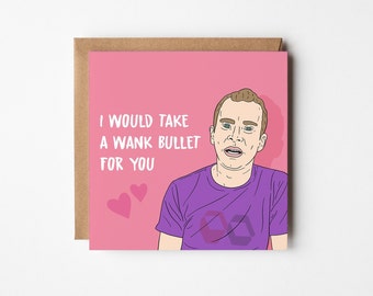 Peep Show, Funny Valentine Card, Anniversary Card, Valentines card, Funny Valentines Card, for Her, for Him, Mark Corrigan, Super Hans