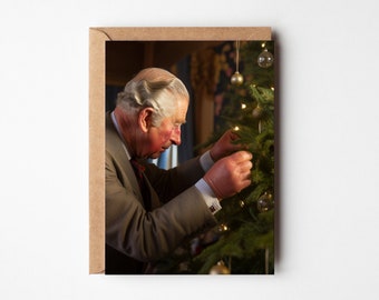 King Sausage Fingers III, Richmond Sausages, King Charles Christmas card, Royal Family, Nativity Decor, Funny Xmas card, for Her, Girlfriend