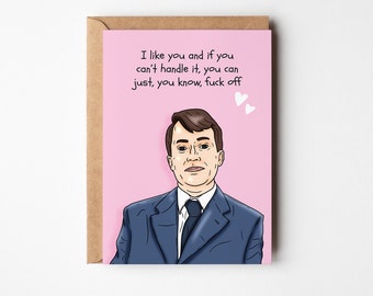 Mark Corrigan, Peep Show, Valentines Card, Birthday Cards for Dad, For Mum, For Him, For Her, Husband, Wife, Girlfriend, Boyfriend, Friend