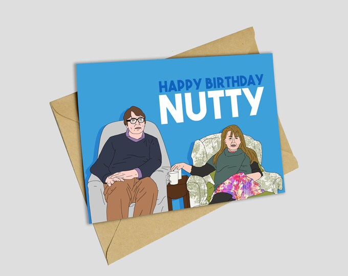Gogglebox Nutty Giles and Mary Birthday Card Birthday Etsy UK