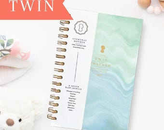 TWIN Care Log Book | Daily Newborn Twin Tracker | Breastfeed, Formula, Pumping log | Twin Tracking Book | Twin Journal | Newborn