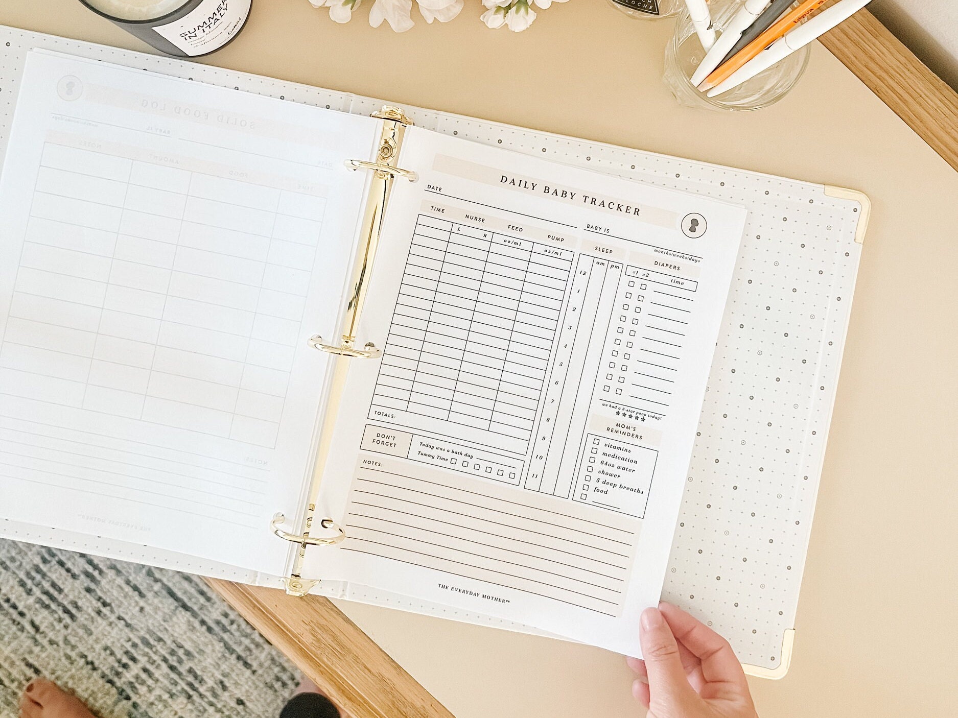 Printable Baby Essential Tracking Bundle | DIY Baby Tracking Log Book ...