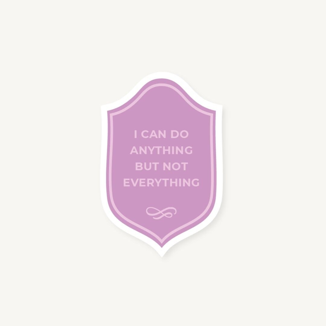 Purple Die Cut Vinyl Sticker: I Can Do Anything but Not Everything ...
