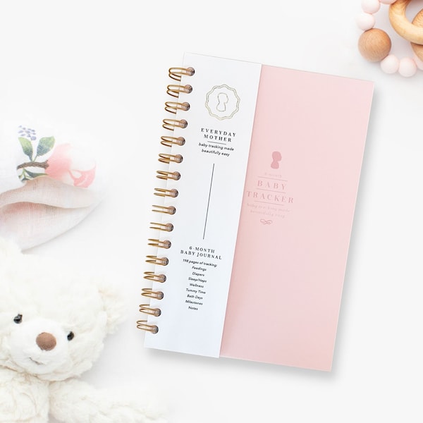 Baby Care Log Book, Daily Newborn Tracker - PINK Cover | Breastfeed and Pump Tracking | Parenting Must-Have | The Everyday Mother