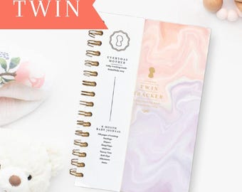 TWIN Care Log Book | Daily Newborn Twin Tracker | Breastfeed, Formula, Pumping log | Twin Tracking Book | Twin Journal | Newborn