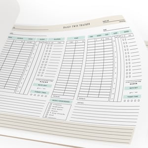 Daily Twin Tracker Note Pad 8.5x11 image 8