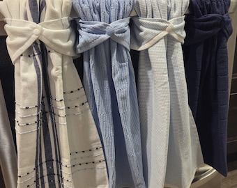 Blue kitchen dish towels, hanging kitchen towels, towel for oven, kitchen towel holder, snap cotton kitchen towel, neighbor gift, blue towel
