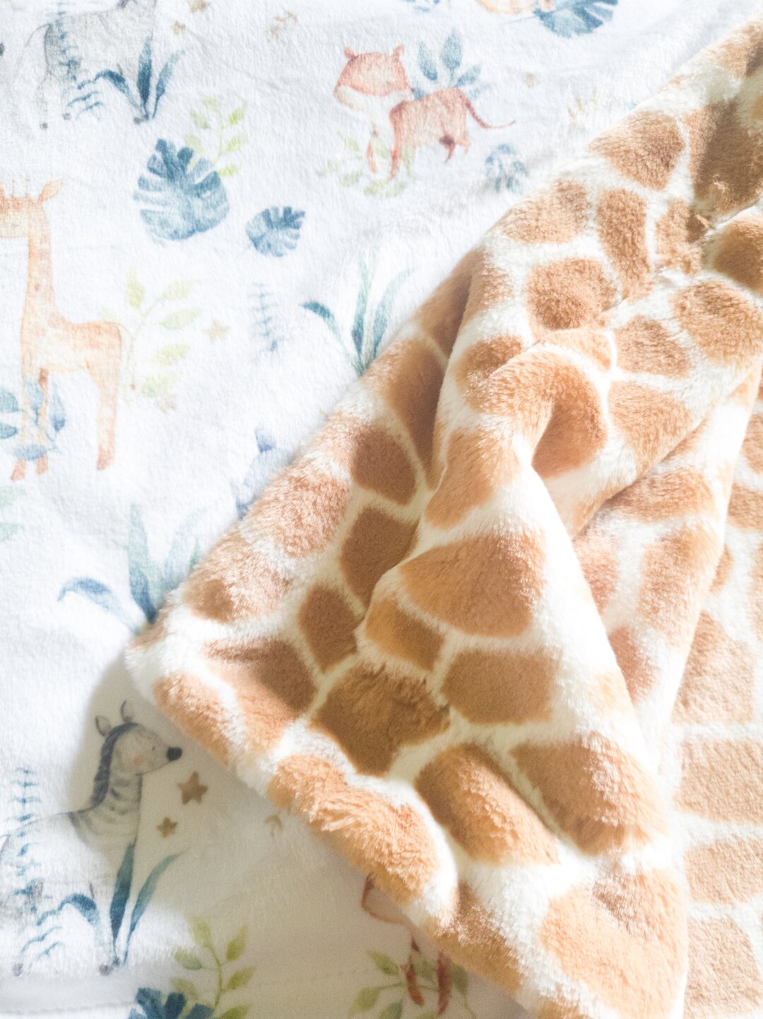 Safari Soft Baby Blanket, Jungle Animals Blanket, Baby Shower Gift