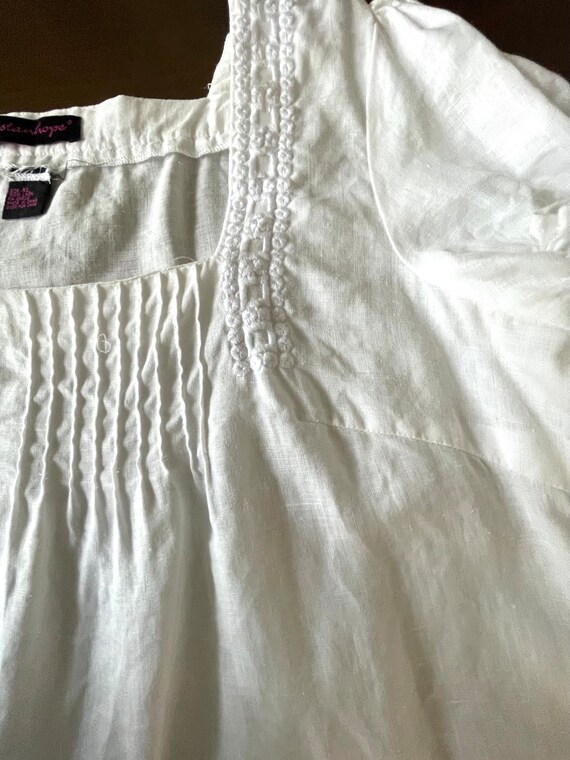 Linen Shirt 100% linen  Classic Peasant Top Coast… - image 7