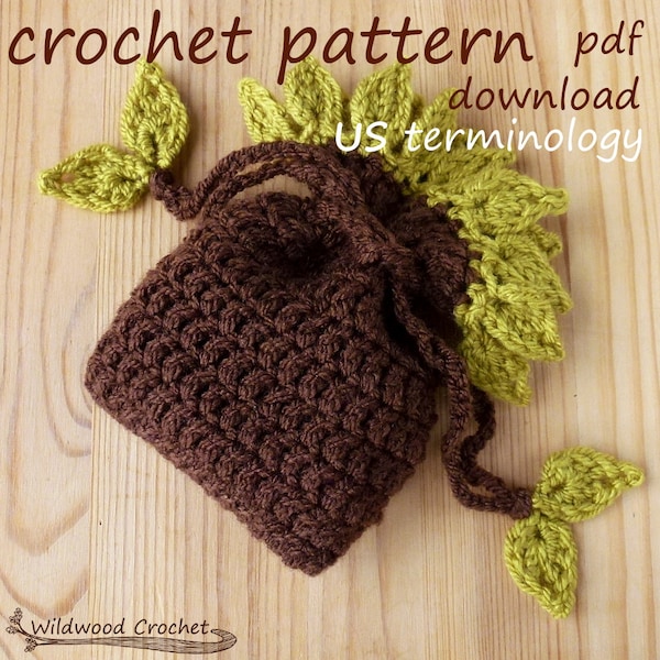 eco gift packaging, crochet pattern - pdf//reusable gift bag//crochet gift pouch//table present//party favor//crochet lover//US terminology