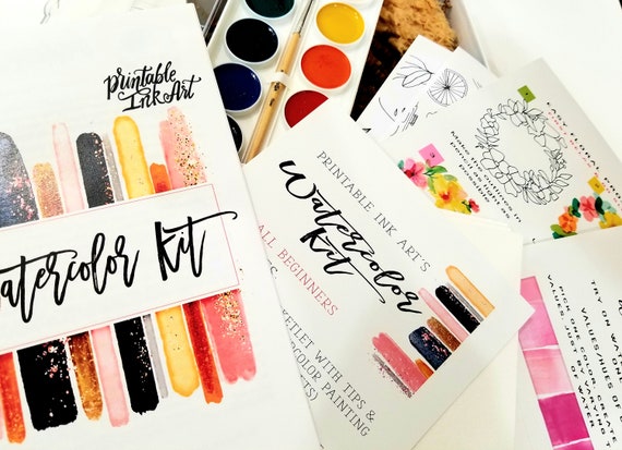 Watercolor Kit for Beginners, Booklet Tips, Techniques, Fun Drills, High  Quality Materials, Watercolor Painting for Starters 