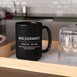 Mug (Legendary) Ceramic Mug, 15oz, Skyrim Inspired, Gift for Gamers, Nerdy Gift