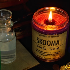 Skooma - Black Raspberry & Moon Sugar Scented, Skyrim Inspired, Gamer Gift