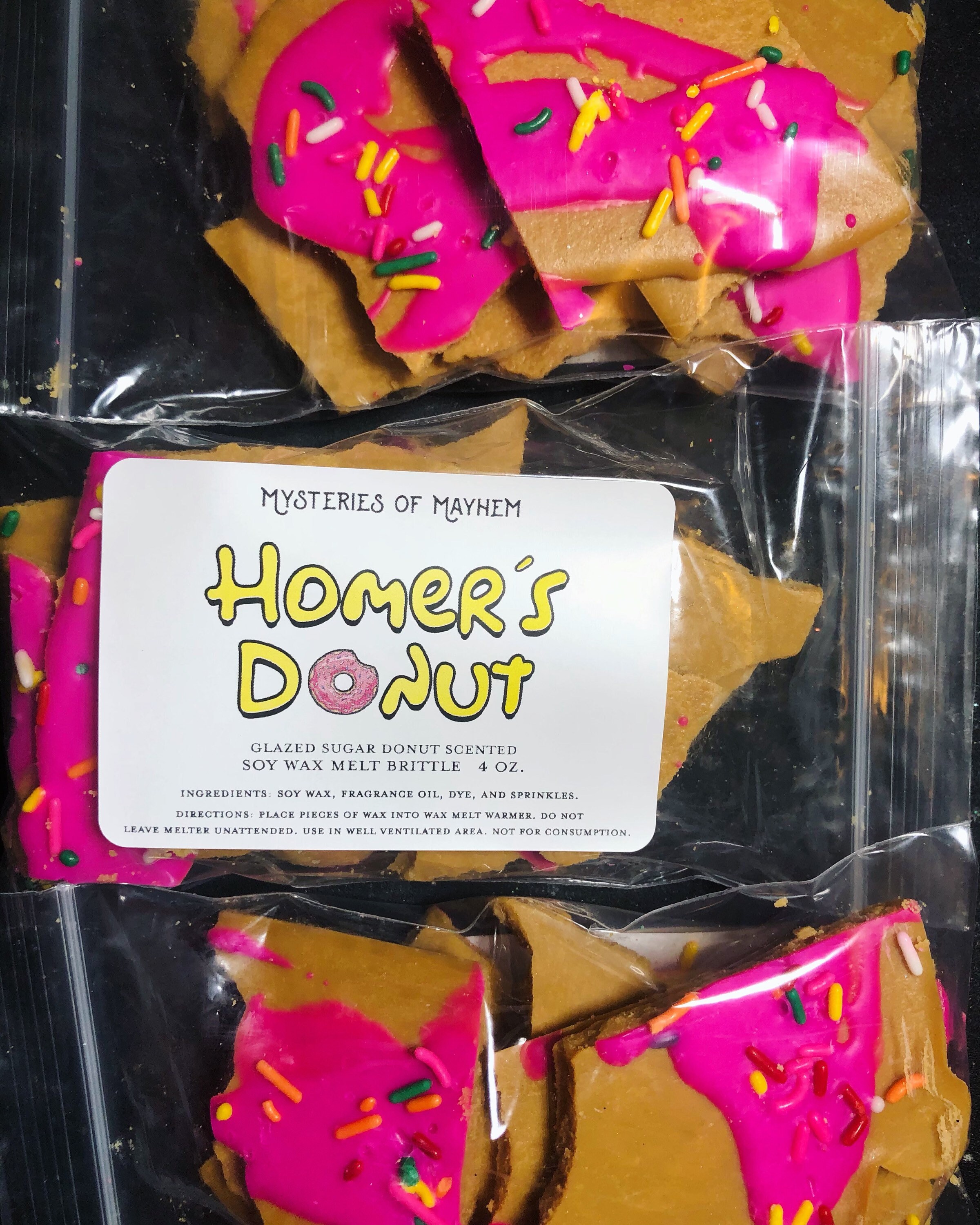 Homers Donut Wax Melt Brittle 4 oz. Bag Etsy