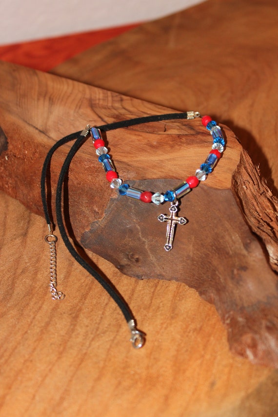 Cross Necklace, Auction Find, Handmade cross neckl