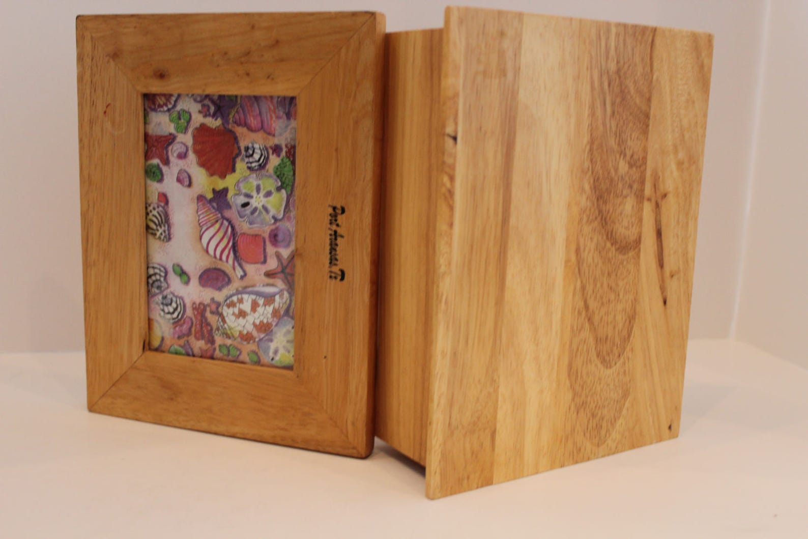 Large Wooden Box Picture Frame Storage Box Storage Box Etsy