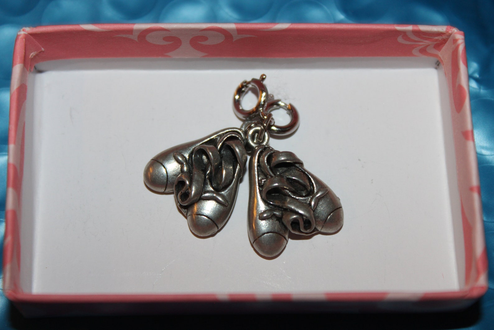 set of ballerina ballet shoes dangle charm pendant, ballet shoes zipper charm, ballet shoes purse clip, ballet shoes back pack c
