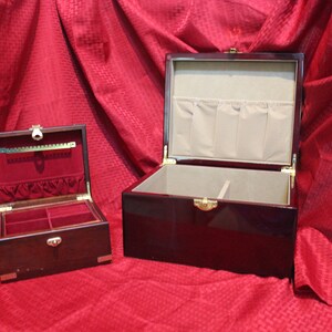 Western Wood Trinket Box double hinged lid USPS Parcel Ground included
