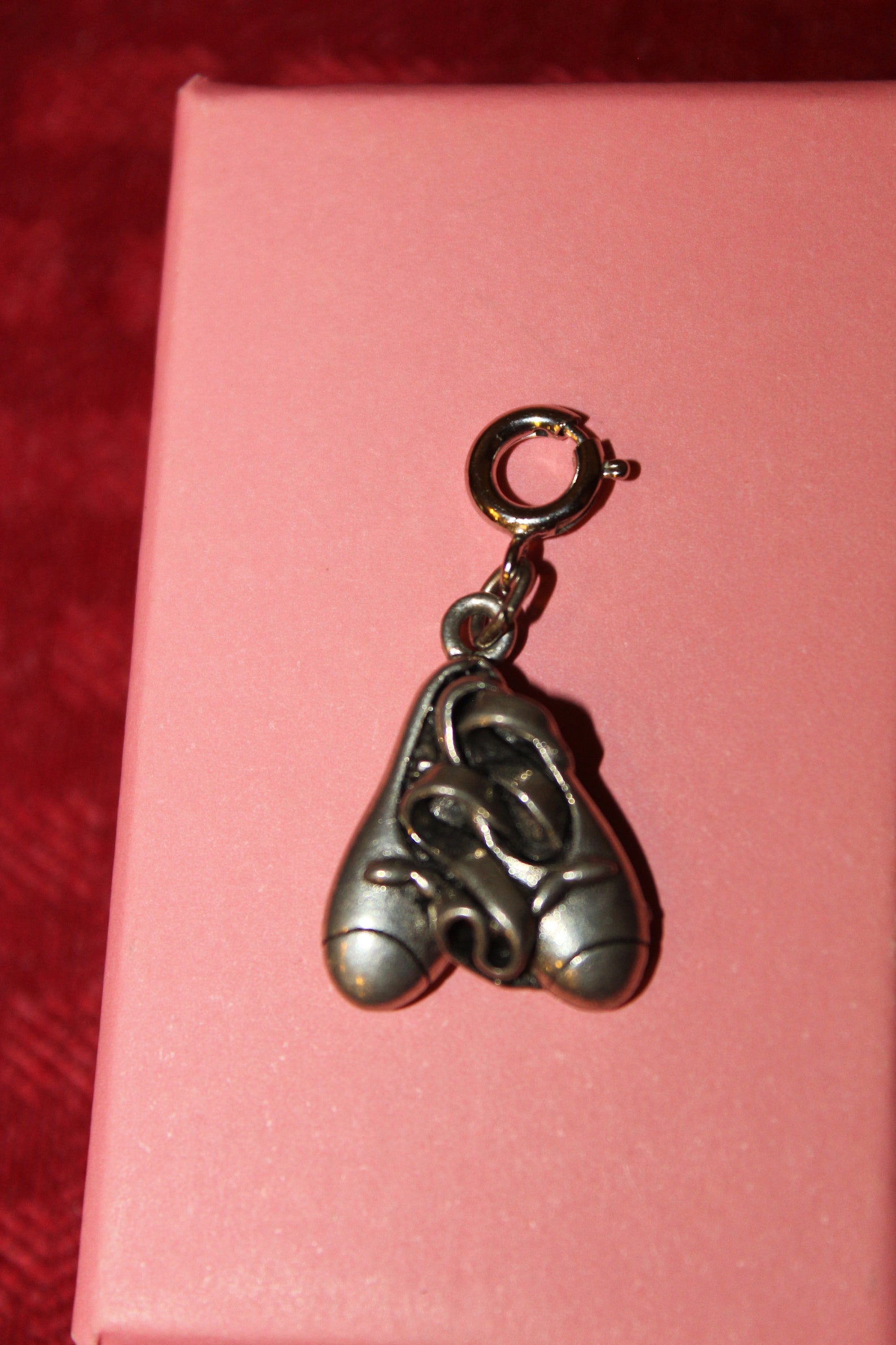 set of ballerina ballet shoes dangle charm pendant, ballet shoes zipper charm, ballet shoes purse clip, ballet shoes back pack c