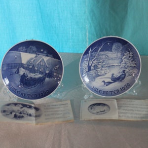 Bing and Grondahl Porselensfabrikk, 1969 Bing and Grondahl Christmas Plate, Bing & Grondahl 1970 Christmas Eve plate