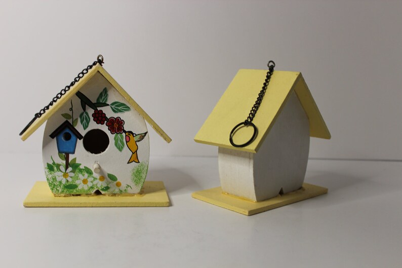 Bird House Small Birdhouse Garden Art Birdhouse Outdoor Birdhouse Whimsical Birdhouses Painted Birdhouse Unique Birdhouses