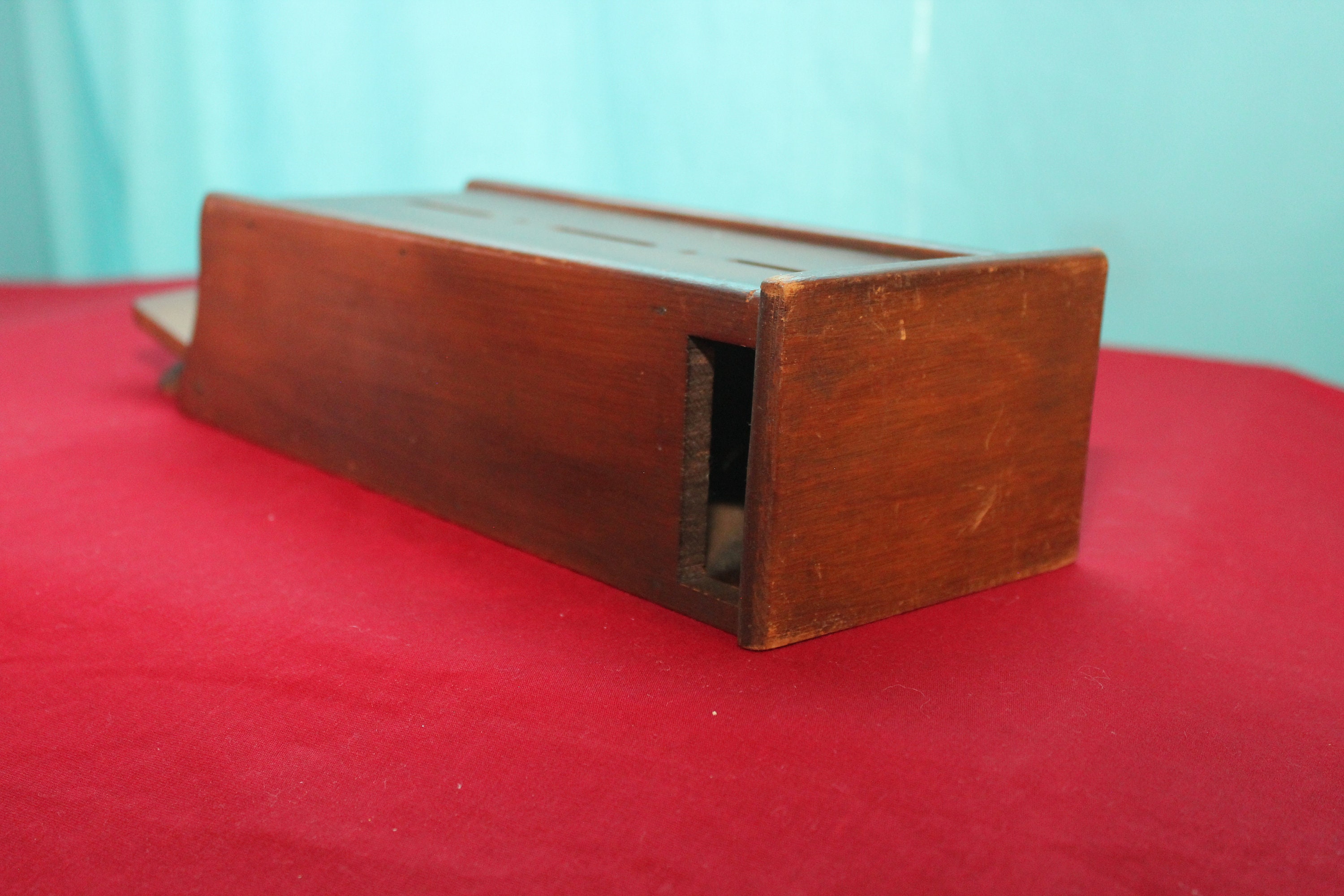 Wood Wall Mount Matchbox Vintage Wooden Match Holder Wooden Etsy