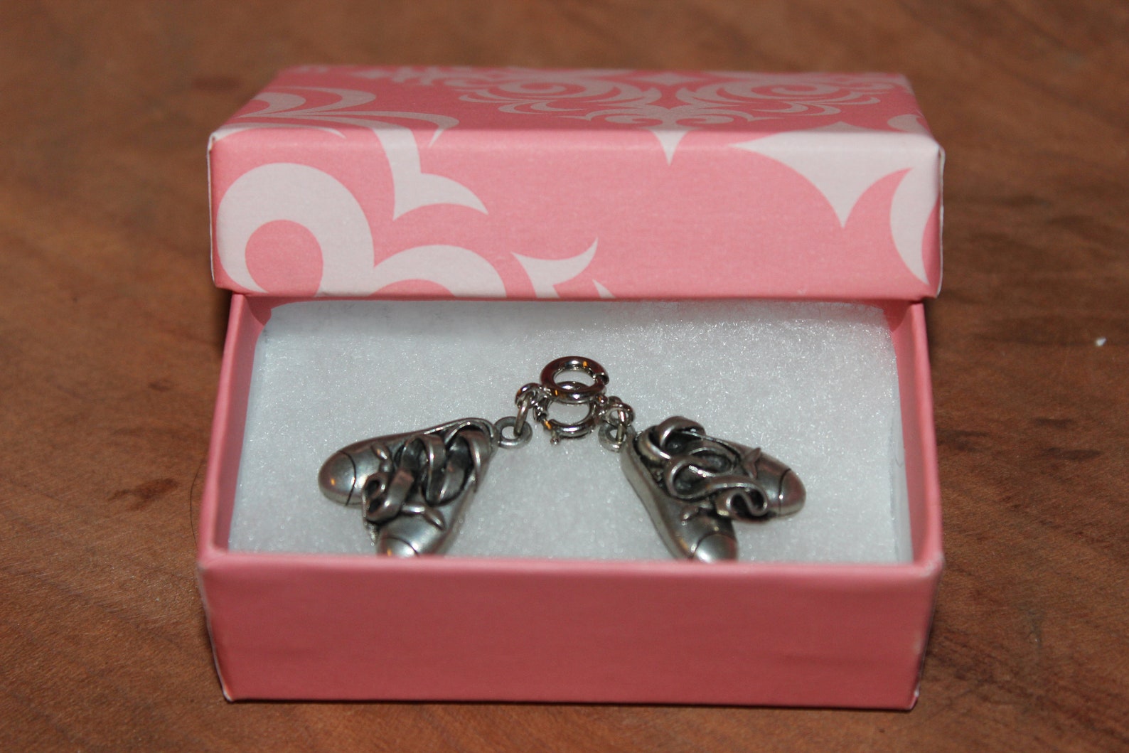 set of ballerina ballet shoes dangle charm pendant, ballet shoes zipper charm, ballet shoes purse clip, ballet shoes back pack c