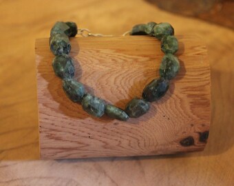 Emerald Bracelet, Genuine Emerald Bracelet - May Birthstone Bracelet - Birthstone Bracelet - Emerald Jewelry