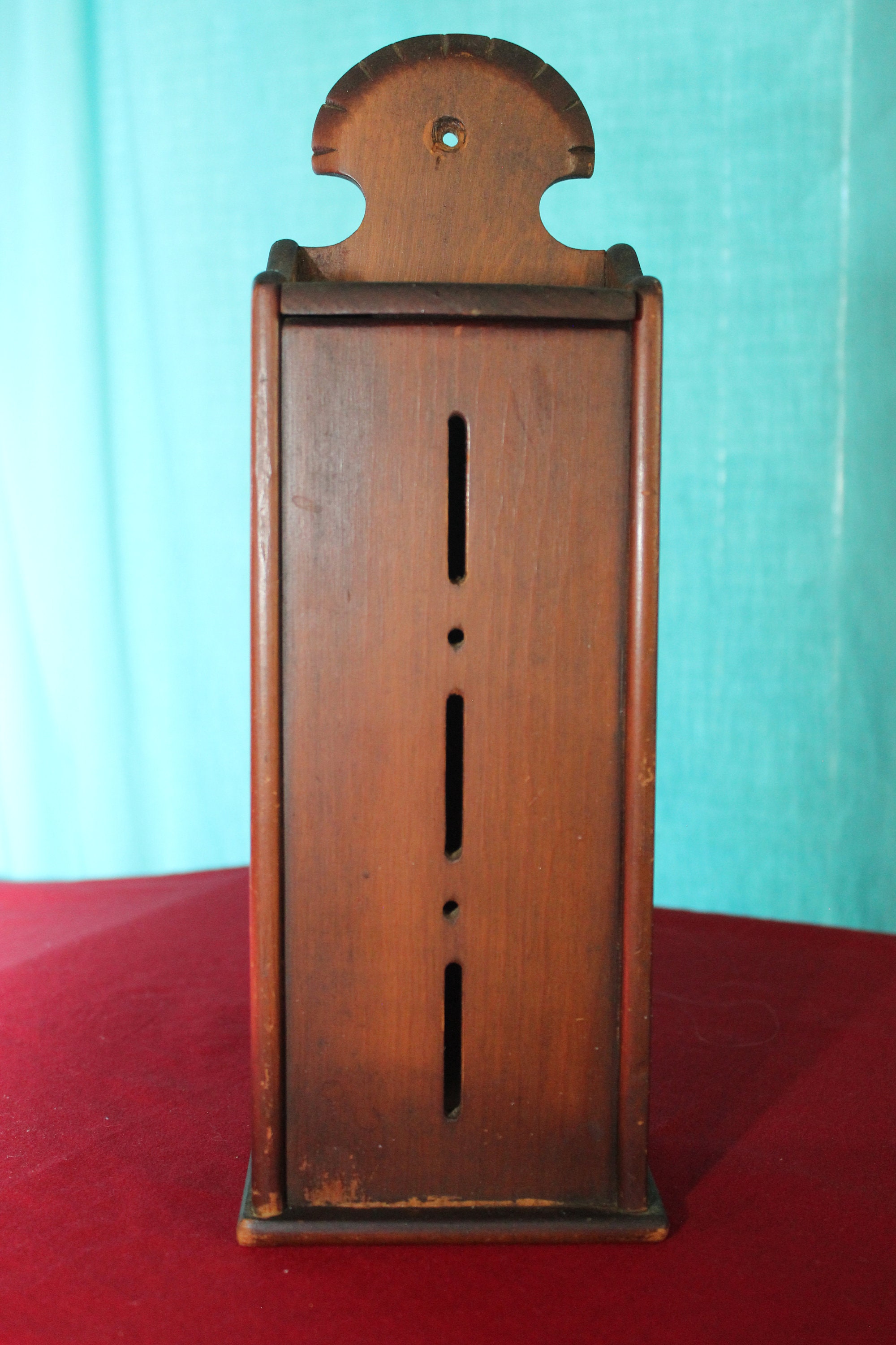 Wood Wall Mount Matchbox Vintage Wooden Match Holder Wooden Etsy