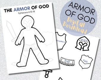 Armor of God Printable Bible study kids, Armor of God craft, Sunday School Lesson, Sunday school Crafts, Sunday school printables, Armour