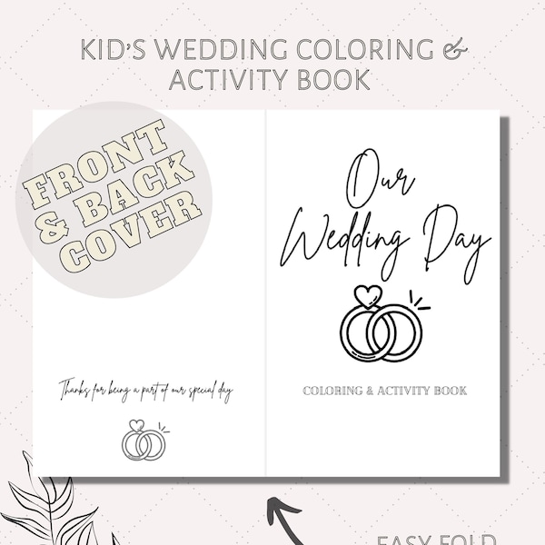 Wedding Activity Book, Wedding Activities for Kids, Kids Activity Kits for Wedding, Wedding Coloring Book Printable, Wedding Coloring Pages