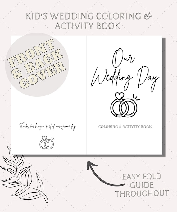 Wedding Activity Book for Kids Wedding Coloring Book Kids Activity Kits for Wedding  Wedding Coloring Page Printable Wedding Day Fun 