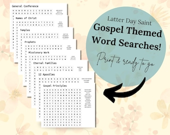 General Conference Packet for kids Primary, 2026 General Conference activities kids, LDS word search, Come follow me Primary 2026