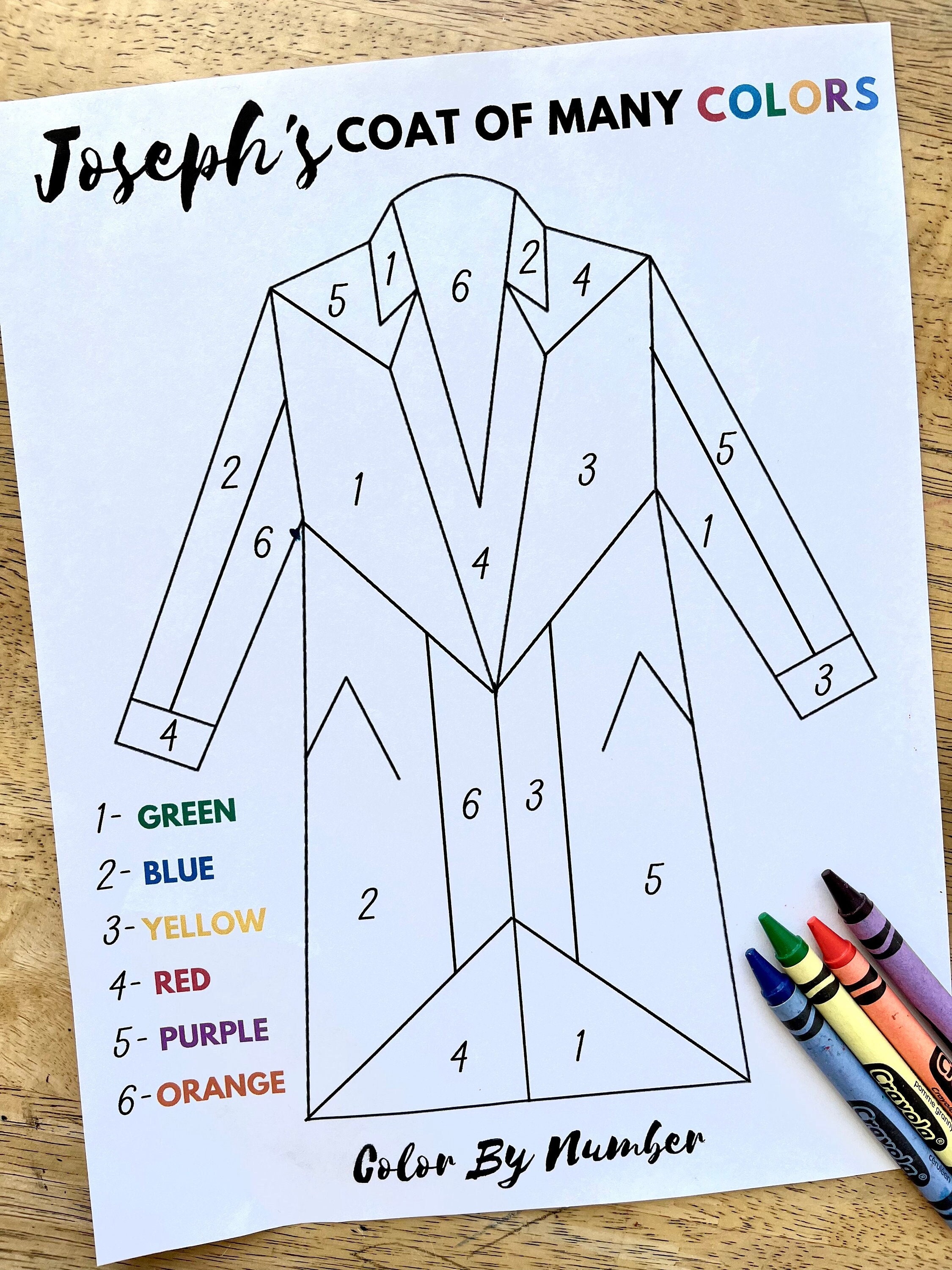 Joseph Coat of Many Colors, Bible Study for Kids, Sunday School Lesson