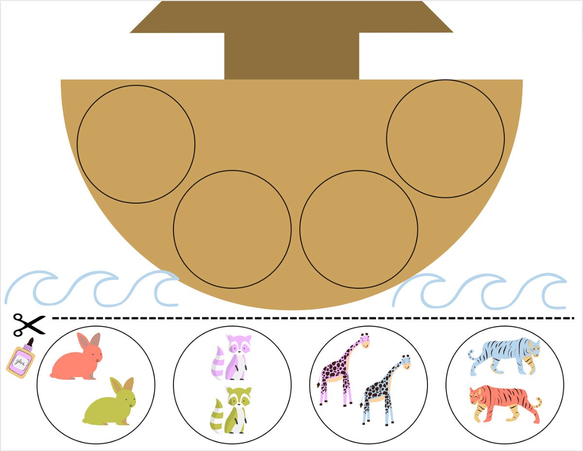Noah's Ark Printable Bible Study Kids, Noahs Ark Craft, Sunday School