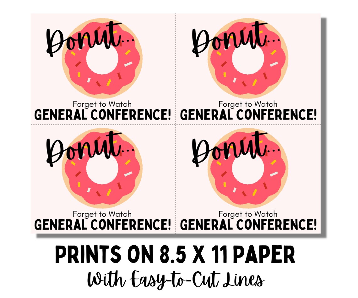 General Conference 2023 Treat Tag Relief Society Watch Etsy