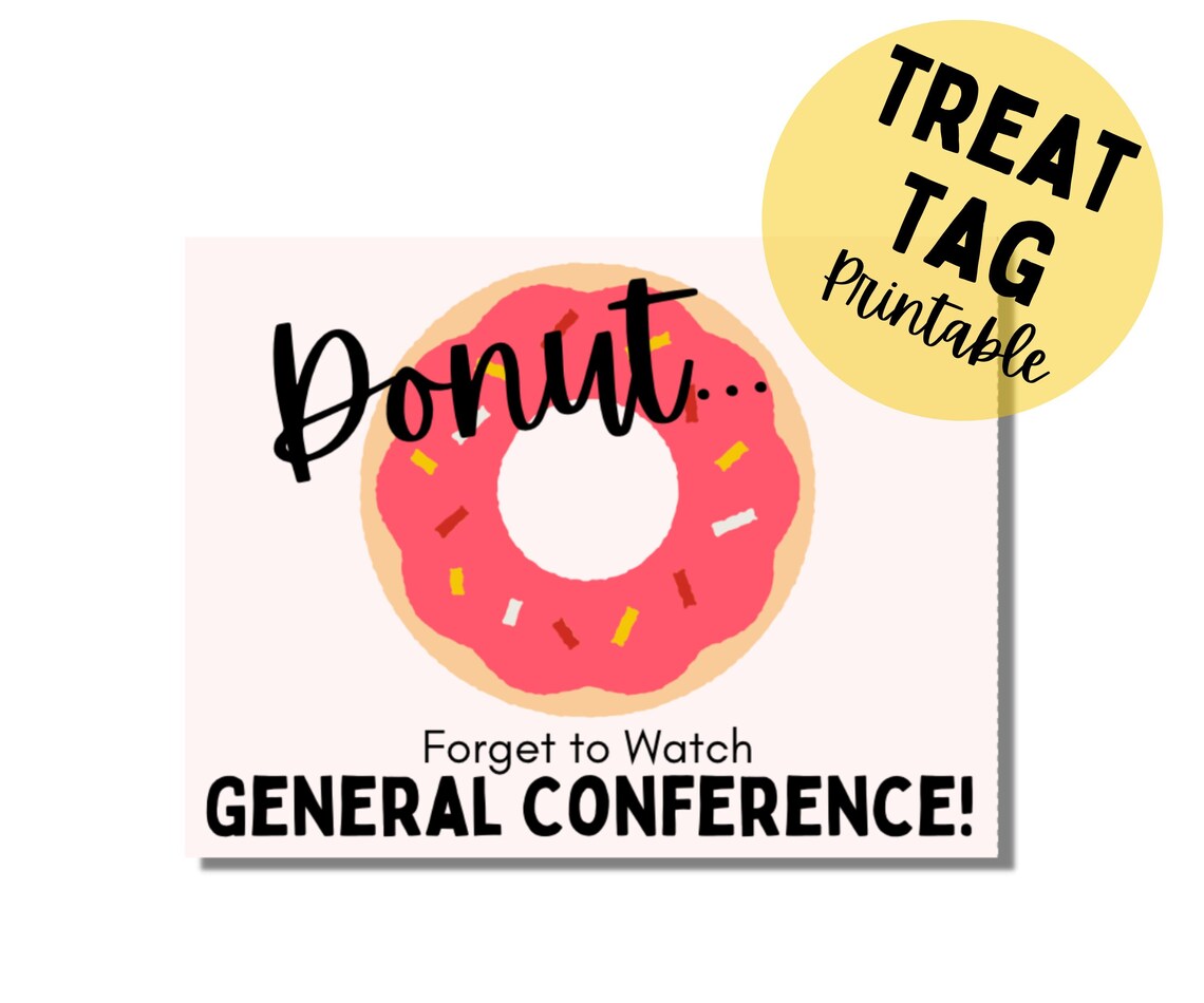 General Conference 2023 Treat Tag Relief Society Watch Etsy