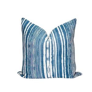 Blue, White Woven Pillow Cover | Boho Pillow Cover | Throw Pillow | Decorative Pillow | Accent Pillow | Boho Pillow | Modern Pillow