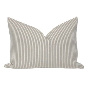 Classic Grey Stripe Pillow Cover | Throw Pillow Cover | Modern Pillow Cover | Farmhouse Pillow Cover | Accent Pillow Cover | 14x20