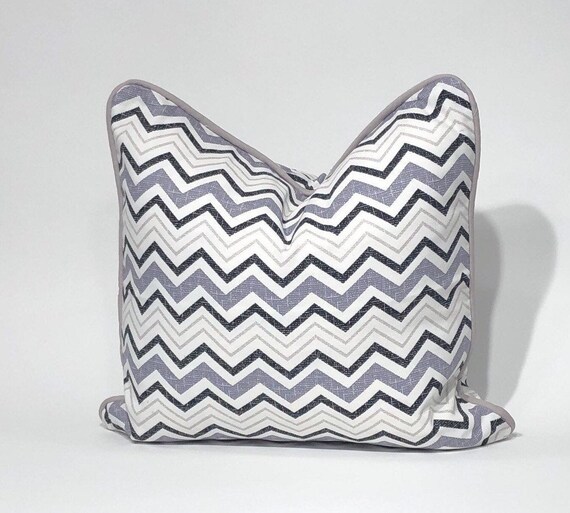 Black White Grey Chevron Decorative Pillow Throw Pillow Etsy