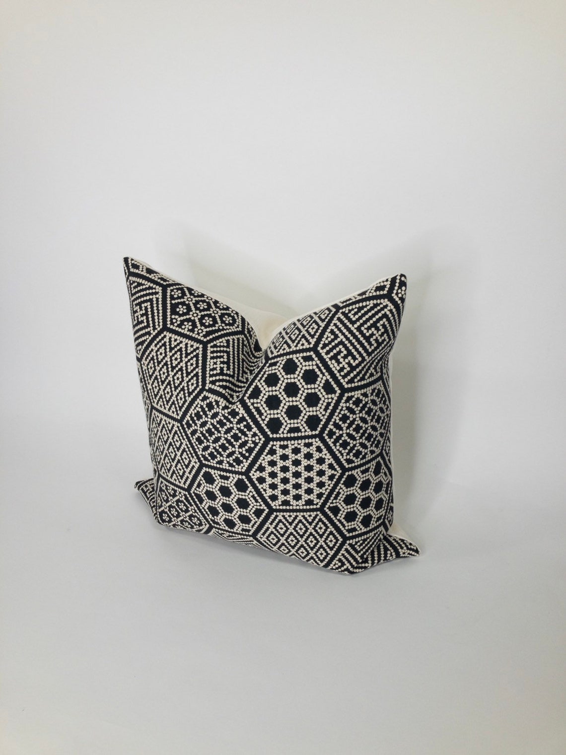Black Textured Throw Pillow Modern Pillow Decorative Etsy
