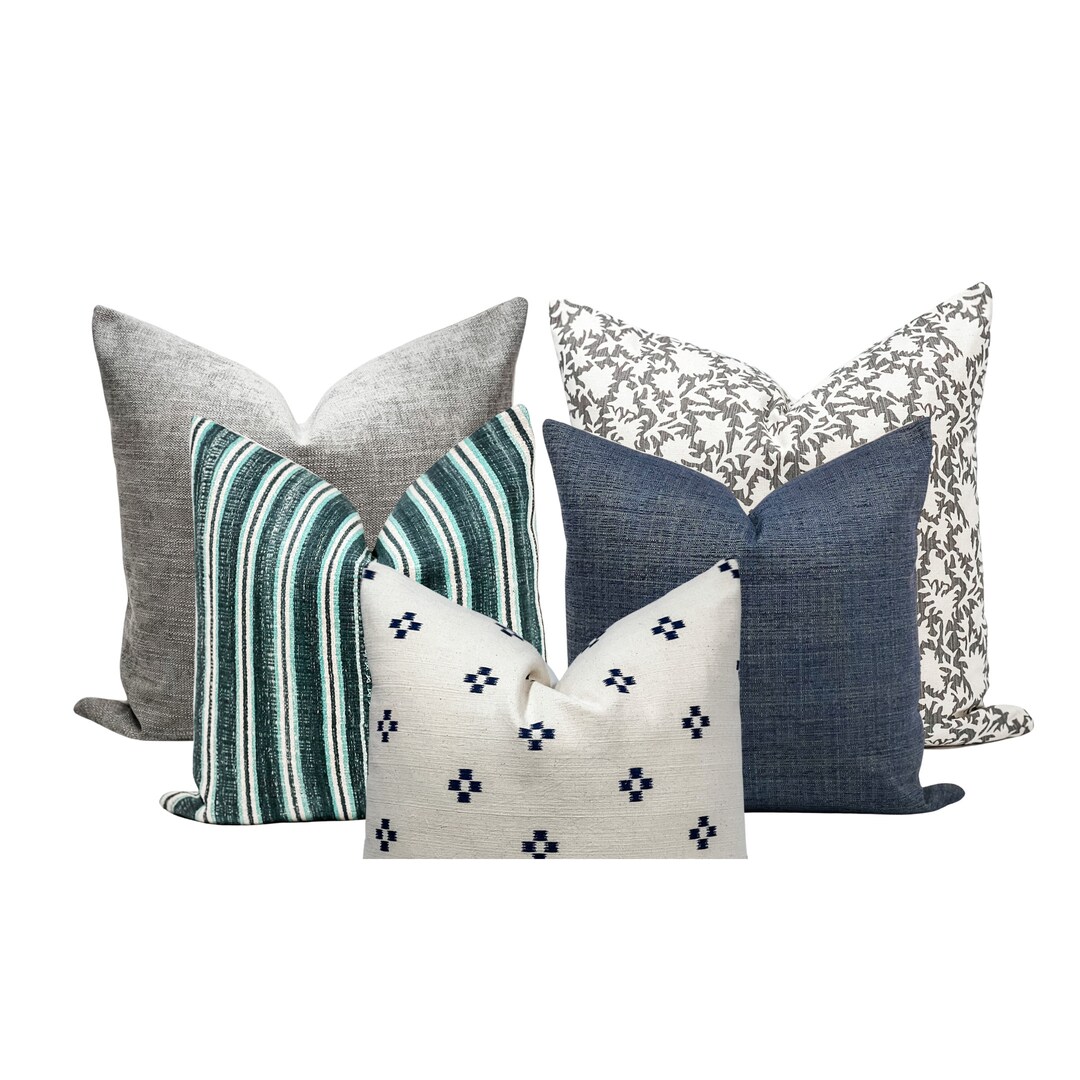 Pillow Combo Set of 5 Throw Pillow Set Pillow Cover Etsy
