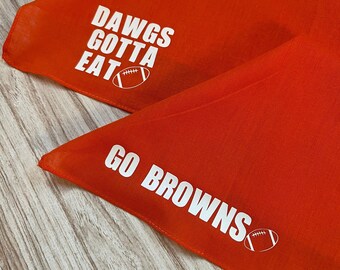 Cleveland Browns Dog Bandana, Dawgs Gotta Eat