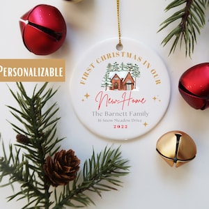 Personalized New Home Ornament - New Home Christmas Ornament, Couples Ornament 2022, First Christmas in Our New Home Ornament